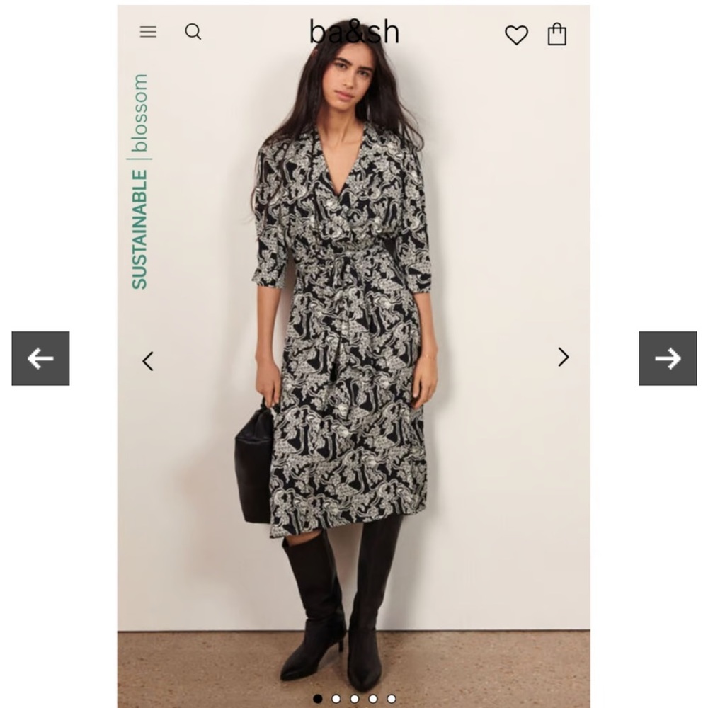 Ba&sh Wrap Front Dress Sz 1